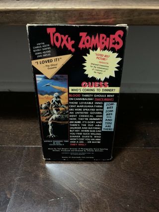 Toxic Zombies VHS Queasy Art Rare Horror 3