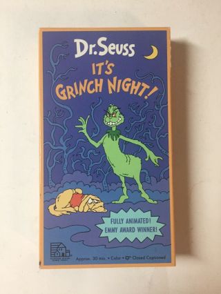 Dr Seuss It’s Grinch Night Vhs Rare Random House Homr Video Animated Family