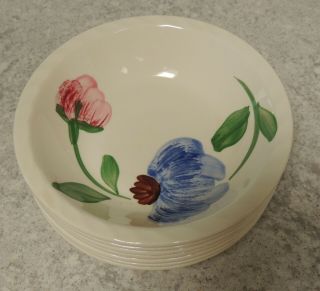 7 Blue Ridge Southern Potteries Secret Garden Berry Bowls Pie Crust Rare Pattern