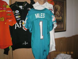 Game Worn Miami Dolphins Jersey Rare,  Wilson Size 38