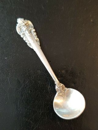 Vintage Wallace Grande Baroque Sterling Silver Salt Spoon 2 1/2 "