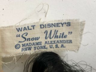 RARE Walt Disney’s MADAME ALEXANDER SNOW WHITE Antique Figure Doll 14” Gold 3
