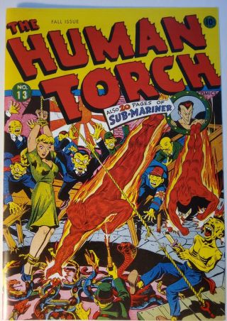 Human Torch Comics 13 Fall 1943,  Complete But Missing Cover Rare