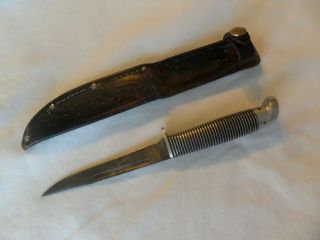 Extremely Rare Western Boulder Colo Usa F48a Black Beauty Hunting Knife W/sheath