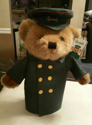 Harrods Uk London Teddy Bear Door Man Puppet Item 77167 With Tags 1980 