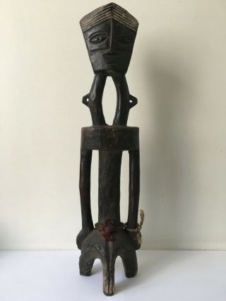 Grande Et Rare Statue Africaine Janus Ngombe (congo)