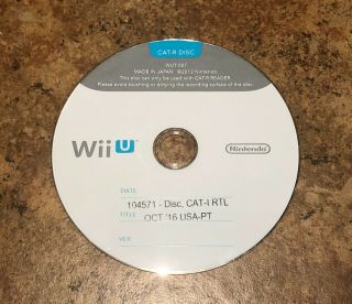 Rare Nintendo Wii U Interactive Kiosk Demo Disc October 2016 Disc Only Nfr