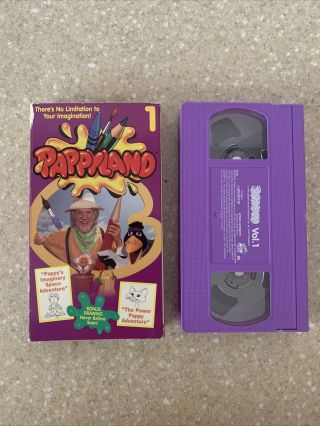 Pappyland Volume 1 Vhs Tape 1998 Pappy Drewitt Razz Ma Tazz Rare Oop Children’s