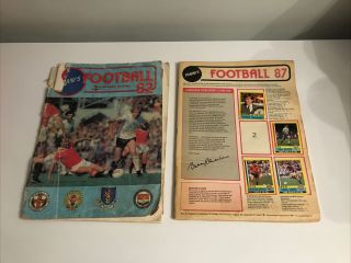 2x Rare Vintage Panini Football 82 87 Part Complete Sticker Book Album Bundle
