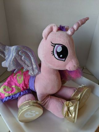 Build A Bear Pink Pegasus 2015,  Unicorn With Wings,  shoes and cape 2