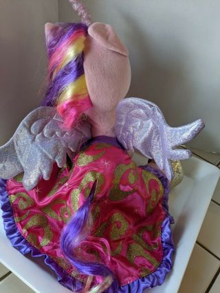 Build A Bear Pink Pegasus 2015,  Unicorn With Wings,  shoes and cape 3