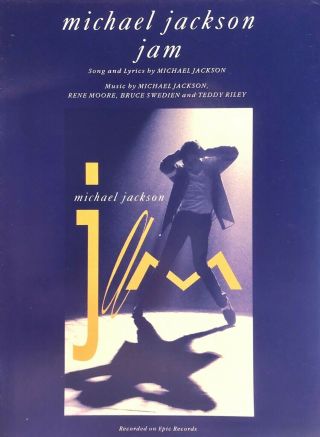 Michael Jackson " Jam " - Rare Sheet Music 1991