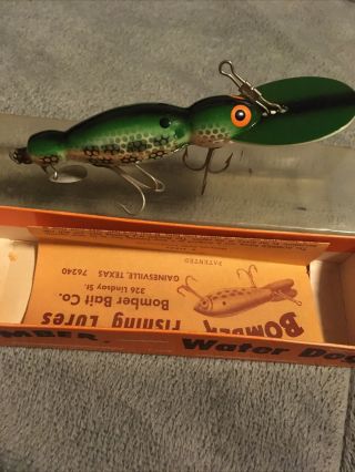 Vintage Bomber Fishing Lure Waterdog 1683 With Box/ Paperwork