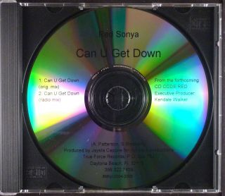 Red Sonya - Can U Get Down Rare Promo Cd Single G - Funk Indie R&b True Force Nm