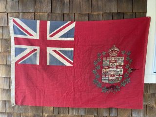 Rare Orig Pre Ww1 " 9 Province " Canadian Flag