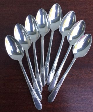 Is Adoration Set Of 8 Teaspoons Spoons 1847 Rogers Silverplate Flatware
