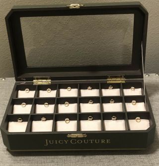 Juicy Couture Rare 18 Slot Charm Jewelry Box Holder Display Htf Yjru4541