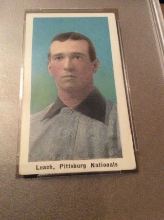 1911 M116 Sporting Life Tommy Leach BLUE BACKGROUND PSA 6 EX - MT Rare 2