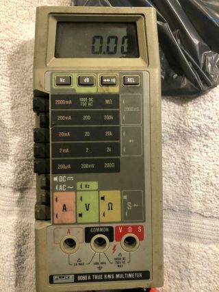 Fluke 8060a True Rms Multimeter - Powers On - For Parts/repair