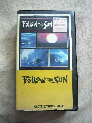 Rare 1983 Surfing Vhs Video: Follow The Sun (from Scott Dittrich Films) Surf