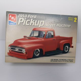 Vintage Amt 1953 Ford Pickup 1/25 Scale Street Machine 1991 Skill Level 2