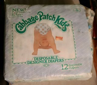 11 Vintage 1984 Cabbage Patch Kids Disposable Designer Diapers For 22 Lbs Babies