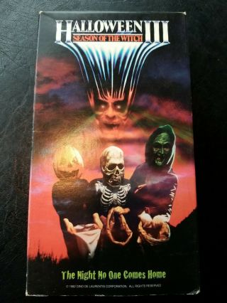 Halloween Iii 3: Season Of The Witch (vhs) Goodtimes Horror Rare Cover Art