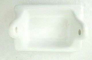 Vintage Glazed Porcelain White Toilet Paper Holder In Wall 7 " X 5 " X 3.  25 "