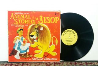 Walt Disney,  Animal Stories Of Aesop,  1961 Lp - Ex Vinyl - Rare Children 
