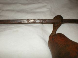 VINTAGE CAST IRON HANGING SCALE BALANCE BEAM ARM WITH HOOKS COUNTER WEIGHT 2