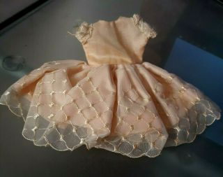 Vintage 8 " Sandra Sue Richwood Pink Sheer Lace Doll Dress Rare Hard To Find