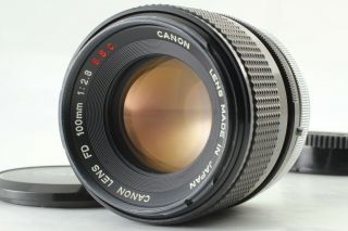 Rare " O " 【exc,  】 Canon Fd 100mm F2.  8 Portrait Mf Prime Lens From Japan 428