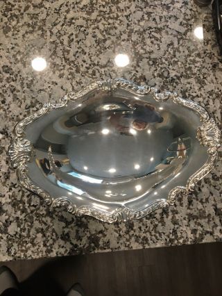 Vintage Sterling Silver Plated Serving Dish With Claw Feet