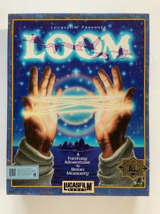 Loom Lucasfilm Games Ibm Pc Six 5 1/4 " & Three 3 1/5 " Disks 1990 Rare Vintage