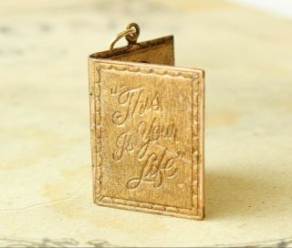 Antique Photo Book Locket This Is Your Life Pendent Charm