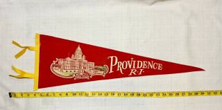 Rare Vintage Providence Rhode Island State House Soft Felt Pennant Travel Banner