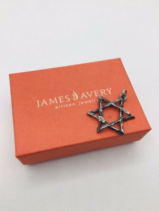 Extremely Rare James Avery Sterling Silver Jewish Cross Star Of David Pendant