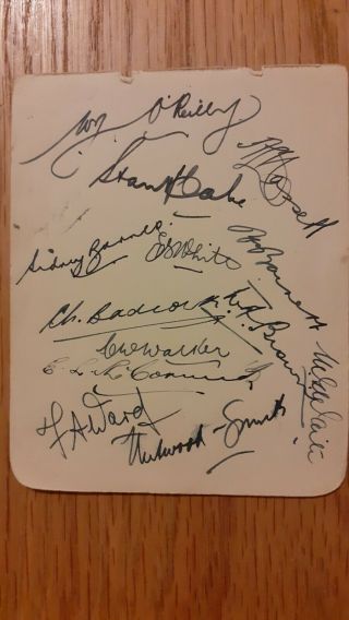 Vintage Autographs.  Australia Cricket Team 1938 Rare