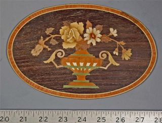 Mrq - 114 Rare Salesman Sample Marquetry Floral Panel From Buffard Freres