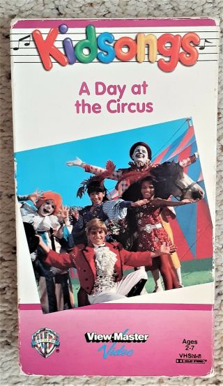 Kidsongs A Day At The Circus Vhs View Master Video 1987 Rare Oop