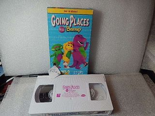 Going Places With Barney Vhs Video Blockbuster Exclusive 2 In 1 Rare Hit 100,  Min