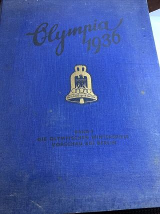 Olympia 1936 - Band 1 Rare Berlin Olympics 1936 Hc Book Full Photo Cards