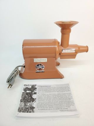 Vintage Champion Heavy Duty Commercial Juicer 1/3hp 115v G5 - Ng - 853s Rare Brown