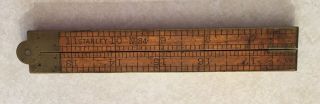 Vintage Antique Stanley Wood Folding Ruler Tape Measure 24in 24 " Inch No.  84