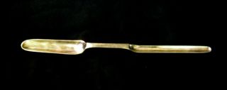 Hallmarked England Silver Plate 9 1/2 " Bone Marrow Spoon Scoop With Dual Ends