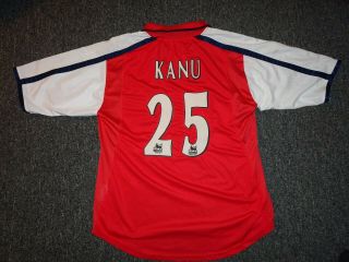 1999 Arsenal F C Jersey Nwankwo Kanu 25 Nike Xl Rare