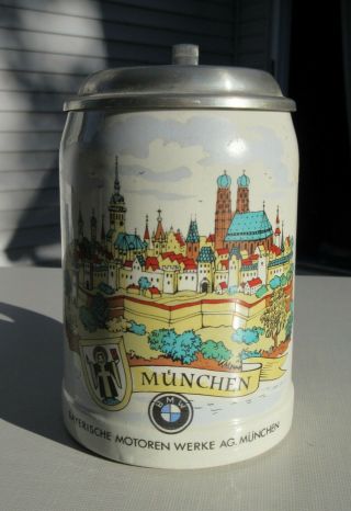 Bmw 0.  5l Beer Stein Bayerische Motoren Werke Ag.  Munchen.  Rare From Germany