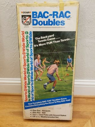 Vintage 1977 Rare Bac - Rac Bac Rac Doubles Abc Wide World Of Sports Crown Game