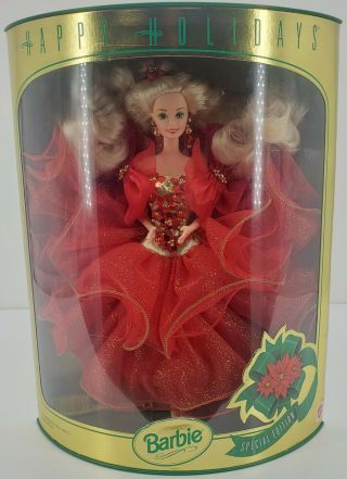 Mattel 10824 Happy Holidays Barbie Doll Special Edition Vintage
