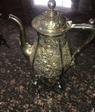 Vintage Silver Plated Reed & Barton Teapot Very Rare Victorian Floral Tea Pot